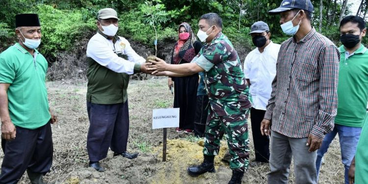 LDII Siak memprakarsai gerakan menanam pohon di Tualang. Foto: Kiriman Daerah.