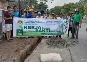 Sukseskan Program Road to Rakernas, LDII Oku Timur Gelar Kerja Bakti