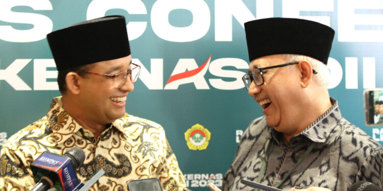 Calon presiden RI 2024, Anies Rasyid Baswedan menghadiri Rapat Kerja Nasional (Rakernas) LDII 2023, pada Kamis (9/11). Foto: LINES.