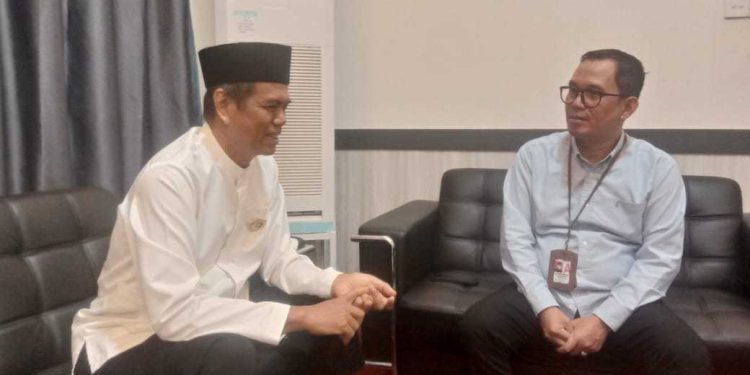 DPW LDII Sulawesi Selatan (Sulsel) silaturahim dengan pejabat Kantor Wilayah Kementerian Agama (Kanwil Kemenag). Acara berlangsung di Kantor Kanwil Kemenag, Makassar, pada Jumat (1/3/2024). Foto: LINES.