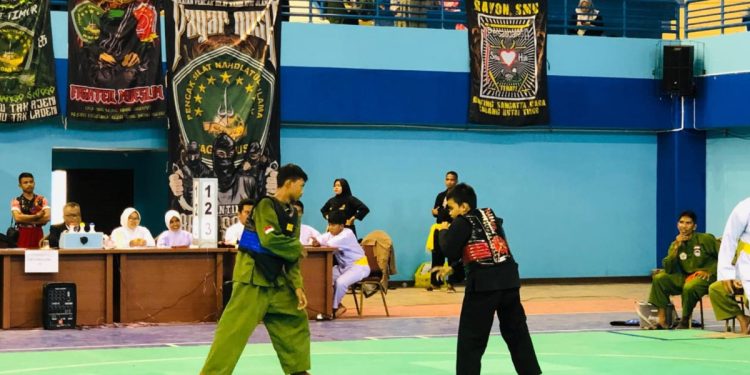 Persinas ASAD. mengikuti Kejuaraan Pencak Silat Dispora Kutim Cup 2024, di Gedung Olah Raga Serbaguna Kudungga, Sangatta. Foto: LINES.