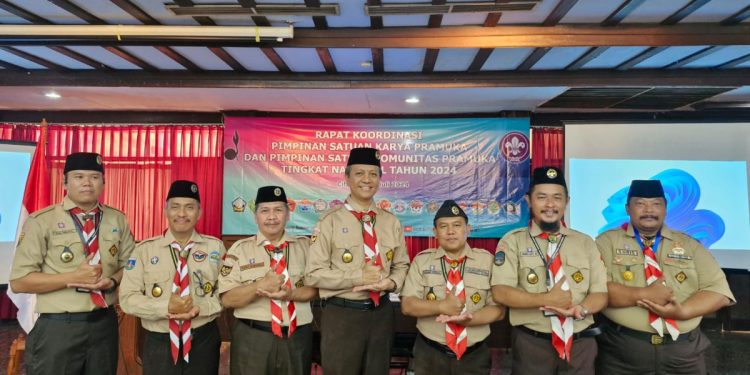 Satuan Komunitas Pramuka Sekawan Persada Nusantara (Sako SPN) menghadiri Rapat Koordinasi Pimpinan Satuan Karya Pramuka dan Pimpinan Satuan Komunitas Pramuka Tingkat Nasional 2024. Foto: LINES.