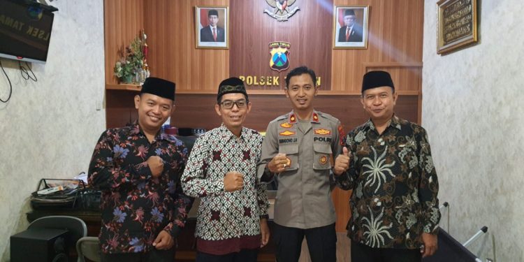 PC LDII Taman, Kabupaten Sidoarjo menggelar audensi ke Markas Kepolisian Sektor (Mapolsek) Taman. Foto: LINES.