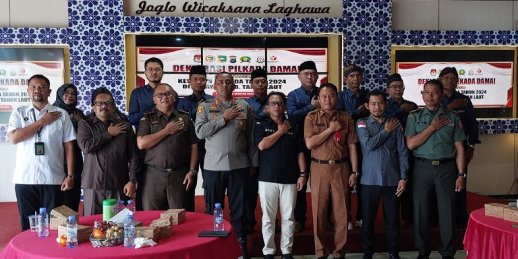 Ketua DPD LDII Tanah Laut Kalimantan Selatan, Anton Kuswoyo, menghadiri “Deklarasi Pilkada Damai 2024”, pada Senin (5/8). Foto: LINES.