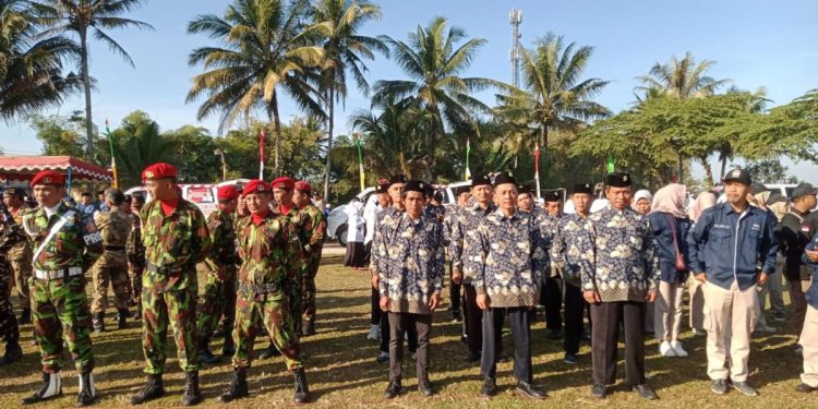 DPD LDII Magelang mengikuti upacara peringatan HUT RI ke 79. Foto: LINES.