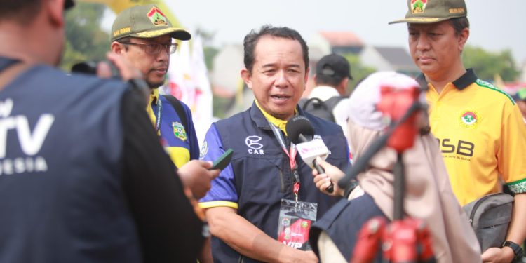 Ketua DPP LDII Bidang Pemuda, Kepanduan, Olahraga, Seni, dan Budaya (PKOSB), Edwin Sumiroza menegaskan pentingnya olahraga dalam membentuk generasi sehat dan berprestasi. Foto: LINES