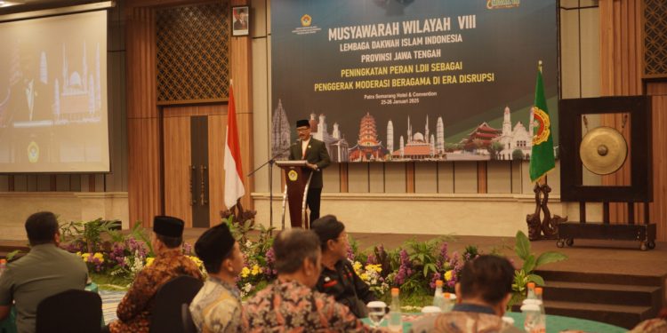 Musyawarah Wilayah (Muswil) VIII LDII Jawa Tengah resmi dibuka di Patra Jasa Hotel & Convention, Semarang, pada Sabtu (25/1). Foto: LINES
