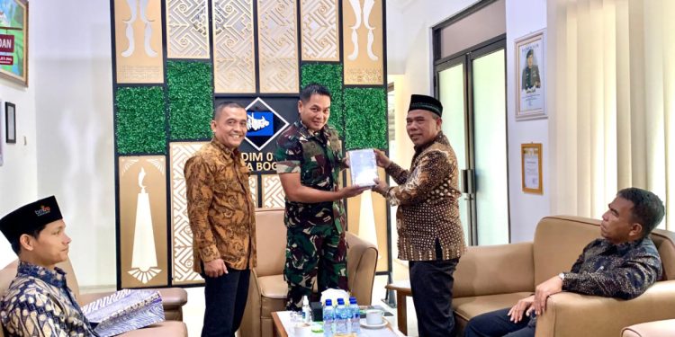 Pengurus harian DPD LDII Kota Bogor audiensi dengan Komandan Kodim (Dandim) 0606 Kota Bogor, Letkol Inf. Foto: LINES