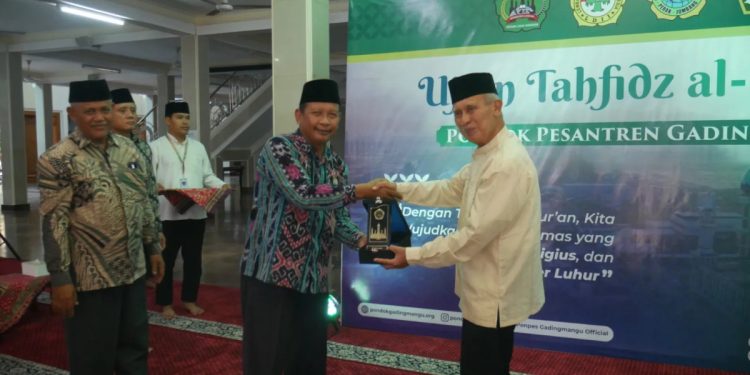 Kementerian Agama (Kemenag) Kabupaten Jombang mengapresiasi penyelenggaraan ujian tahfidz Al Quran, yang diinisiasi oleh Pondok Pesantren Gadingmangu bekerja sama dengan DPD LDII Kabupaten Jombang. Foto: LINES