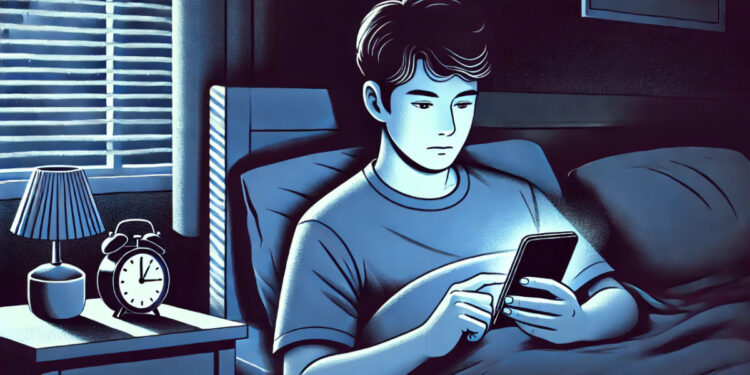 Merry menjelaskan bahwa paparan cahaya biru dari layar ponsel dapat menghambat produksi hormon melatonin yang berperan dalam mengatur siklus tidur. Foto: LINES