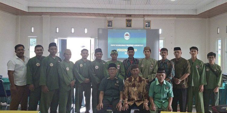 Pengurus Provinsi (Pengprov) Perguruan Pencak Silat Nasional (Persinas) ASAD Gorontalo melaksanakan Rapat Koordinasi Wilayah (Rakorwil). Foto: LINES.