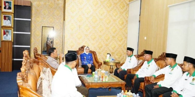 DPD LDII Way Kanan audiensi dengan Bupati Way Kanan Ayu Asalasiyah, di Kantor Bupati Way Kanan, Lampung. Foto: LINES.