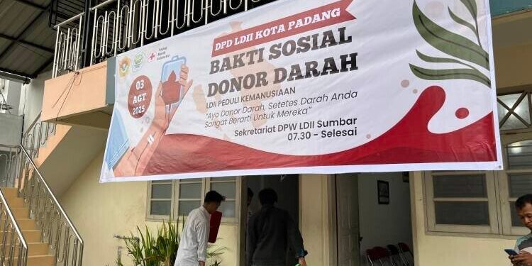 DPD LDII Kota Padang menggelar “Bakti Sosial Donor Darah”. Foto: LINES.