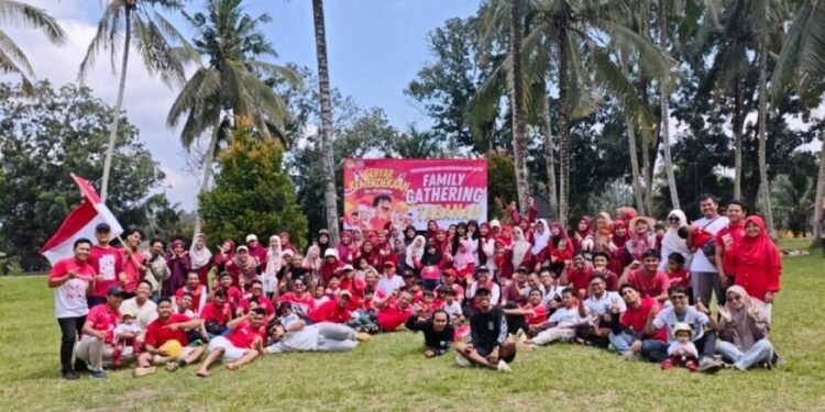 Warga LDII Tabanan turut memperingati HUT ke-80 RI di Lapangan Bumi Perkemahan Wana Harum. Foto: LINES.