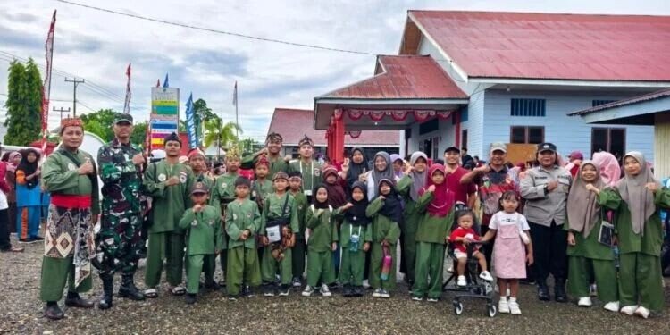 PC LDII Nabire Barat menghadiri Karnaval Kemerdekaan yang digelar Pemerintah Kampung Kalisemen Distrik Nabire Barat. Foto: LINES.