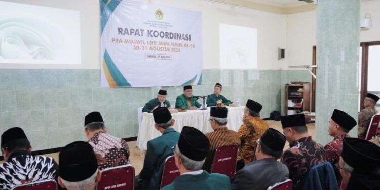 DPW LDII Provinsi Jawa Timur menggelar Rapat Koordinasi (Rakor) menjelang Musyawarah Wilayah (Muswil) X. Foto: LINES.