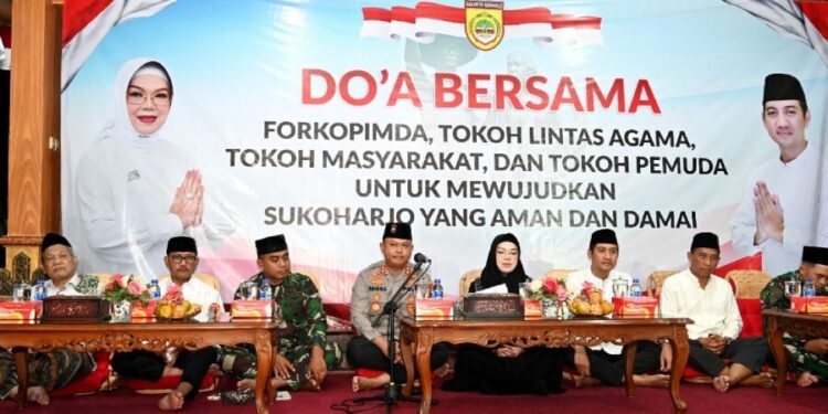 Ketua DPD LDII Kabupaten Sukoharjo, Dalono Abdul Rosyid, mengapresiasi doa bersama Forkopimda tersebut. Foto: LINES.