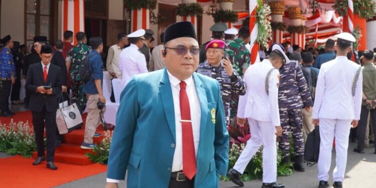 Ketua DPW LDII Jawa Timur, Moch Amrodji Konawi pada momen peringatan Hari Kesaktian Pancasila, Surabaya. Foto: LINES.