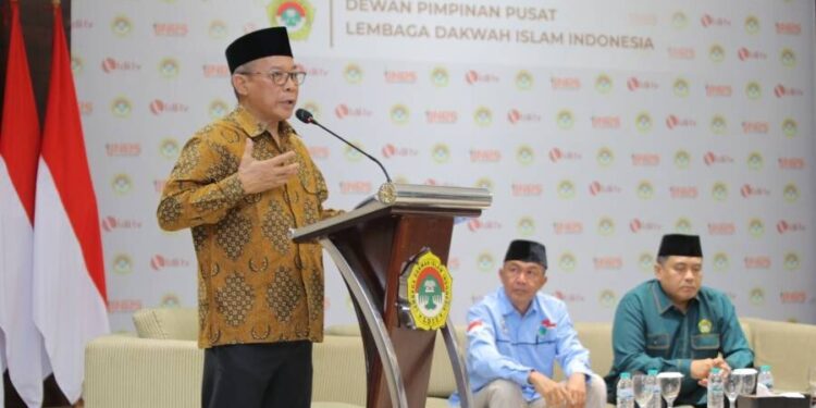 Perwakilan DPD LDII Kota Padang berkunjung ke Kantor DPP LDII, Patal Senayan, Jakarta, pada Sabtu (6/12) yang disambut Sekretaris DPP LDII Hasyim Nasution dan M. Ied. Foto: LINES.