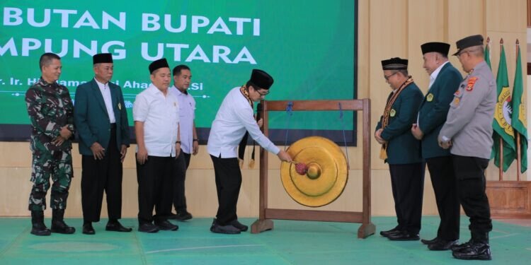 Bupati Lampung Utara, Hamartoni Ahadis membuka “Musyawarah Daerah (Musda) VIII LDII Lampung Utara”. Foto: LINES