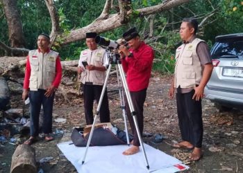 Tim Rukyatul Hilal LDII Papua Barat Amati Hilal 1 Syaban di Pantai Warberfor