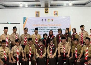 Kwarran Pramuka Jati Agung Kukuhkan Mabigus dan Pengurus Sako SPN Jati Agung