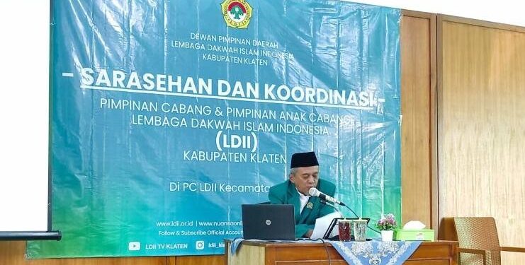 DPD LDII Klaten berkoordinasi dan konsolidasi antarpengurus. Foto: LINES.