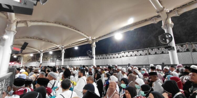 Potret Terminal Ajyad dipadati jemaah haji yang hendak beribadah ke Masjidil Haram, Kamis (14/5/2026). Foto: MCH 2O26