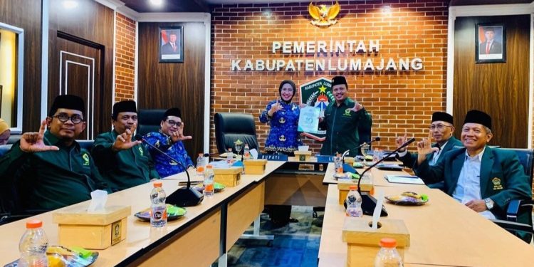 Audiensi pengurus DPD LDII Kabupaten Lumajang di Ruang Mahameru, Kantor Bupati Lumajang, Jawa Timur, Senin (4/5/2026). Foto: LINES