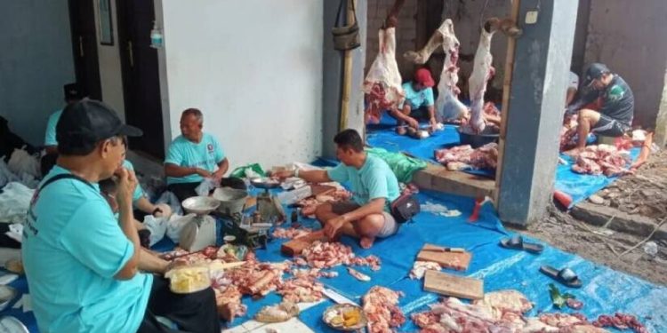 PC LDII Bogor dan Muspika menggelar tebar kurban. Foto: LINES.