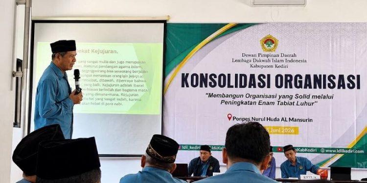 DPD LDII Kabupaten Kediri menggelar konsolidasi organisasi. Foto: LINES.