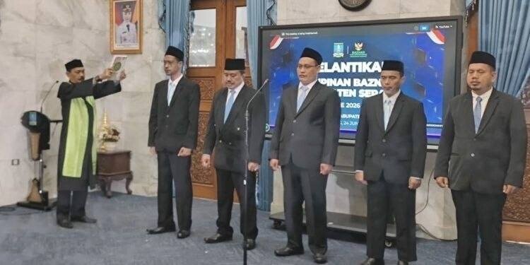 Pengurus DPD LDII Kabupaten Serang menghadiri pelantikan Pimpinan Badan Amil Zakat Nasional. Foto: LINES.