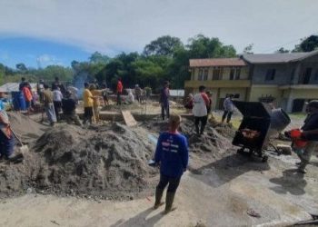 LDII Aceh Tengah Gotong Royong Membangun Masjid Al Mu’minun