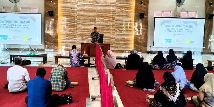 DPD LDII Kabupaten Sidoarjo bersama Penggerak Pembina Generus (PPG) Sidoarjo menggelar gathering konseling. Foto: LINES.