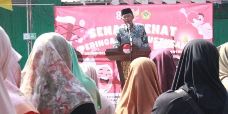 DPD LDII Kabupaten Bantul menggelar senam massal dan bazar ramaikan HUT RI. Foto: LINES.