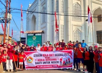 Semarakkan HUT ke-81 RI, LDII Nuha dan Warga Gotong-Royong Bersihkan Lingkungan