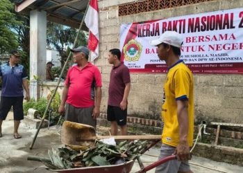 Sambut HUT ke-81 RI, LDII Kintap Gelar Kerja Bakti