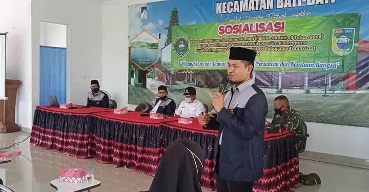 LDII Tanah Laut menghadiri seminar Pembinaan Kerukunan dan Penyuluhan Perlindungan Anak dan Perempuan yang digelar FKUB. Foto: LINES.