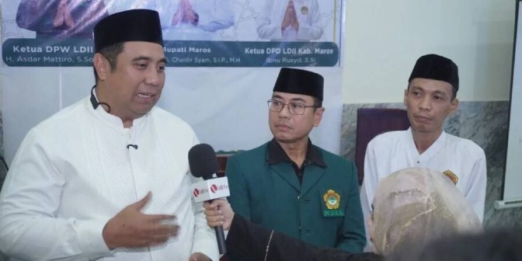 Bupati Maros menghadiri pengajian DPD LDII Maros. Foto: LINES.