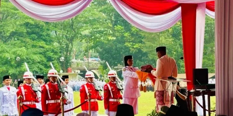DPD LDII Kota Bogor mengikuti upacara peringatan HUT ke-81 Kemerdekaan Republik Indonesia yang digelar Pemerintah Kota Bogor.  Foto: LINES