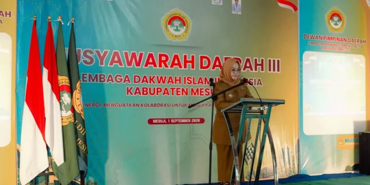 Bupati Mesuji, Elfianah Khamami mengajak pengurus DPD LDII Mesuji untuk memperkuat sinergi dengan berbagai stakeholder. Foto: LINES