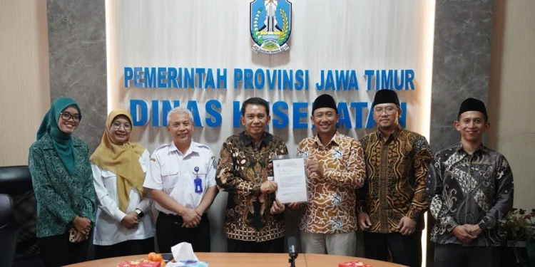 DPW LDII Jawa Timur mengunjungi Kantor Dinas Kesehatan Jawa Timur, pada Rabu (9/9/2026). Foto: LINES