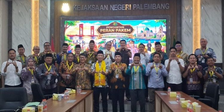 LDII menghadiri Rakor Pakem yang digelar Kejaksaan Negeri Palembang. Foto: LINES.
