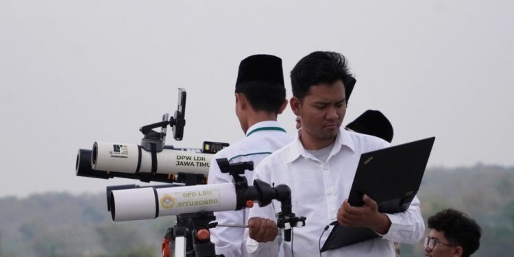 Tim Falakiyah LDII Jawa Timur saat mengikuti diklat rukyatul hilal. Foto: LINES.