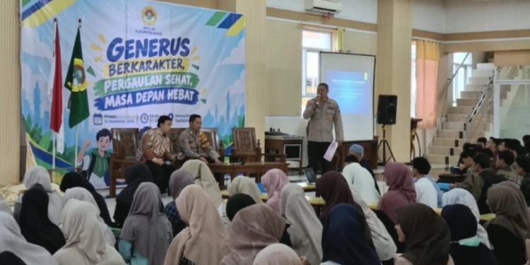 PC LDII Kecamatan Bae membekali 276 pemuda dan santri dengan edukasi pencegahan perilaku menyimpang. Foto: LINES